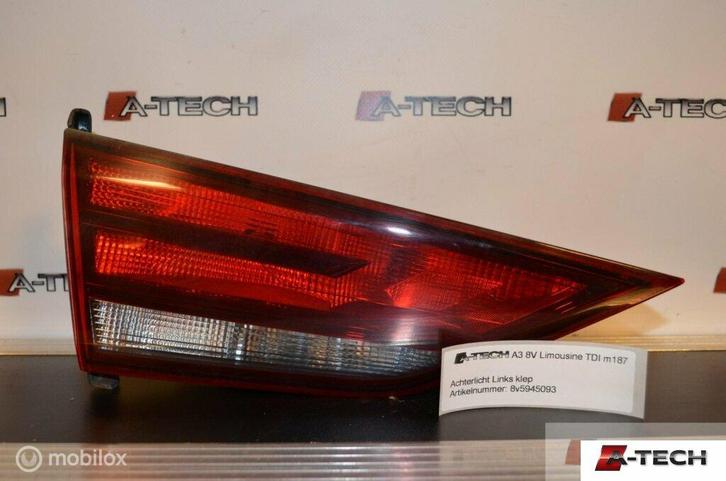 Achterlicht linksbinnen Audi A3 Limousine 8V  8v5945093, Auto-onderdelen, Verlichting, Audi, Gebruikt, Ophalen of Verzenden