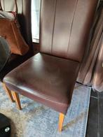 2 x echte leren stoelen, Ophalen of Verzenden, Zo goed als nieuw, Twee