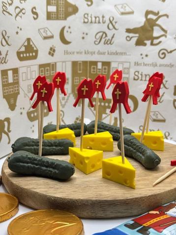 Herbruikbare Cocktailprikker toppers, sinterklaas, mijter beschikbaar voor biedingen