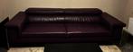 Bankstel leer paars, Huis en Inrichting, Ophalen, Gebruikt, Driepersoons, Leer