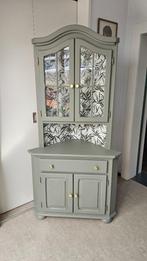 Mooie vitrine hoekkast, Zo goed als nieuw, 150 tot 200 cm, 25 tot 50 cm, 50 tot 100 cm