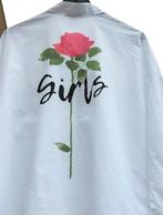 Witte blouse 'who runs the world' met roos print (38), Maat 38/40 (M), Tally Weijl, Wit, Nieuw