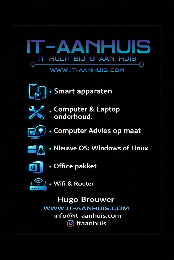 ICT hulp bij u aan huis., Computers en Software, Overige Computers en Software, Nieuw, Ophalen