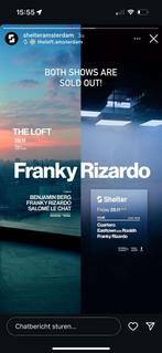 Tickets Franky Rizardo Shelter Amsterdam, Drie personen of meer