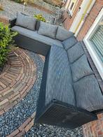 Zwarte Loungebank met Kussens, Tuin en Terras, Tuinsets en Loungesets, Ophalen
