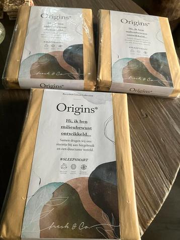 3x Origin Dekbedovertrek 240x220 Okergeel Nieuw beschikbaar voor biedingen