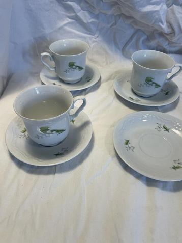 Vintage Karolina porseleinen koffieservies – made in Poland beschikbaar voor biedingen