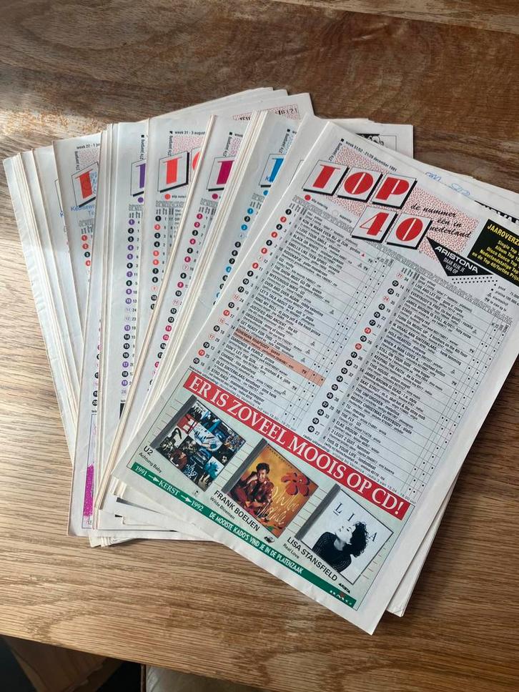 Top40 hitlijsten, Verzamelen, Tijdschriften, Kranten en Knipsels, Tijdschrift, Nederland, 1980 tot heden, Ophalen of Verzenden