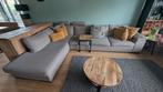 Hoekbank met lounge L-vorm zandkleur 330x225 Henders & Hazel, Huis en Inrichting, Ophalen, Gebruikt, Stof, Modern