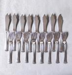 Nederlands zilveren visbestek Haags Lofje, Ophalen of Verzenden, Zilver