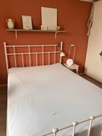 Bedframe 140x200 inclusief lattenbodem, Ophalen, Wit, 140 cm, Zo goed als nieuw