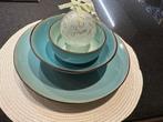 Serviceset 10 pers. Mint groen, Huis en Inrichting, Keuken | Servies, Ophalen of Verzenden, Zo goed als nieuw, Bord(en), Overige stijlen