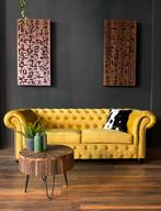 Chesterfield bank leverbaar in 27 kleuren velvet., 75 tot 100 cm, Ophalen of Verzenden, Rechte bank, 200 tot 250 cm