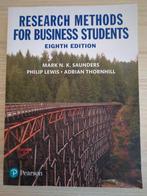 Research Methods for Business Students - 8th Edition, Zo goed als nieuw, Mark N. K. Saunders, Philip Lewis, Adrian Thornhill, Beta