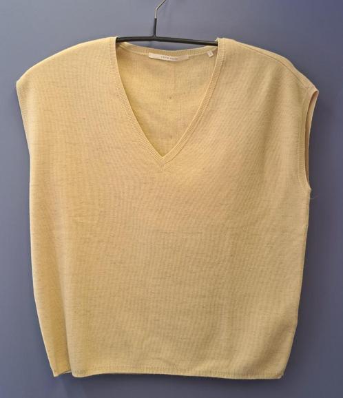 Yaya gebreide mouwloze trui v-hals + knopen achter S-M 49189, Kleding | Dames, Truien en Vesten, Zo goed als nieuw, Maat 36 (S)