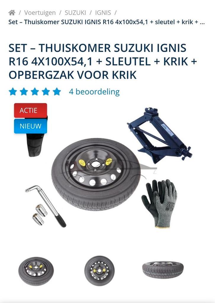 Reservewiel thuisbrenger Suzuki Ignis, Motoren, Onderdelen | Suzuki, Nieuw, Ophalen