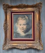 Kinderportret in barokke lijst, Antiek en Kunst, Kunst | Schilderijen | Klassiek, Ophalen of Verzenden