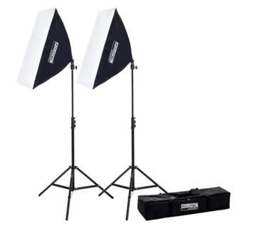 Fovitec 2 x 51x71cm 85w Softbox Studio video/foto lampen beschikbaar voor biedingen