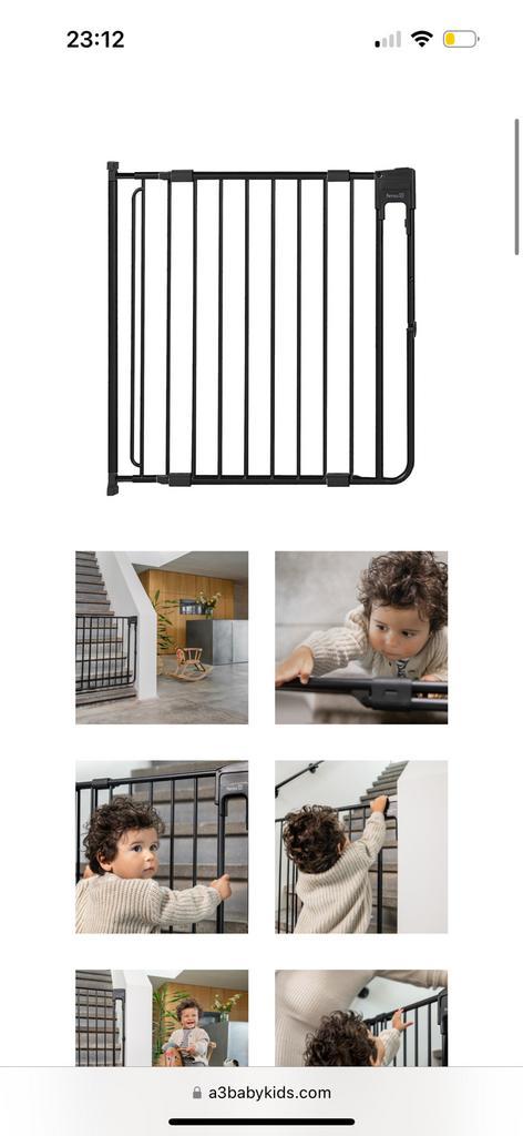 A3 traphekje zwart fenss (beste hekjes die er bestaan), Kinderen en Baby's, Traphekjes, Zo goed als nieuw, Metaal of IJzer, 115 cm of meer