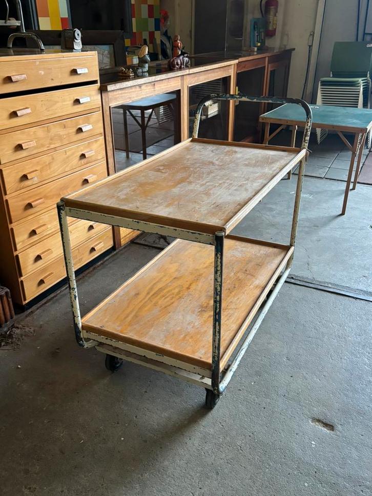 Vintage trolley / transportwagen, Doe-het-zelf en Verbouw, Transportwagens, Gebruikt, Transportkar, 100 liter of meer, Ophalen