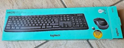 Nieuw MK270 draadloos toetsenbord Logitech en muis QWERTY, Computers en Software, Toetsenborden, Nieuw, Qwerty, Draadloos, Toetsenbord en muis-set