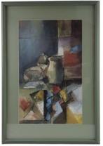 Kees Verwey(1900) Gouache " Stilleven met Kan Abstract " Ges, Ophalen of Verzenden