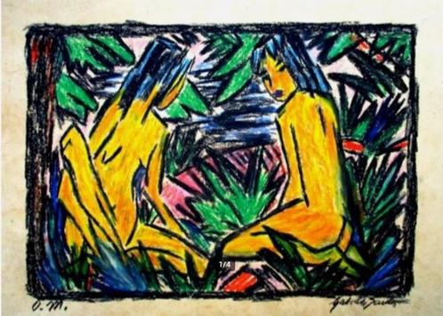 naakt op Kahari papier naar Otto Müller, Antiek en Kunst, Kunst | Schilderijen | Klassiek, Ophalen