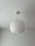 Witte glazen hanglamp, Huis en Inrichting, Lampen | Hanglampen, Ophalen, Zo goed als nieuw, Glas