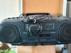 Akai AJ-W352CD Ghettoblaster, Gebruikt, Cassettedeck, Draagbaar, Ophalen of Verzenden