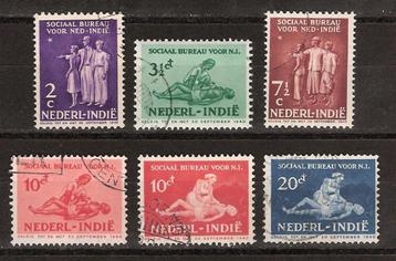 266 - 271 geb Sociaal Bureau 1939 ; Nederlands Indie 10% CW beschikbaar voor biedingen