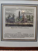 Oude prent van de Westerkerk en Vleeshal, Amsterdam 1630, Antiek en Kunst, Kunst | Etsen en Gravures, Ophalen of Verzenden