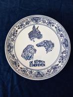 delfts blauw bord hondenkoppen, Antiek en Kunst, Ophalen