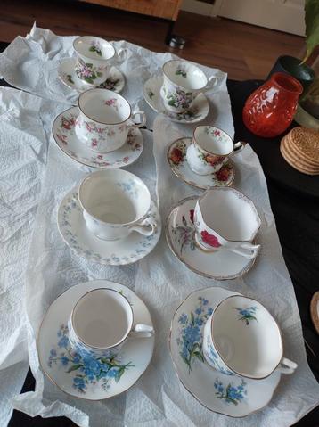 Antiek servies set kop en schotels Royal Albert Stafford etc beschikbaar voor biedingen