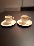 2 espresso kop en schotels, Wedgwood, Ophalen of Verzenden, Zo goed als nieuw, Kop en/of schotel