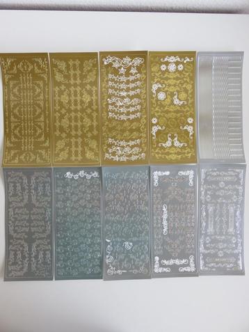 randjes en border peel off stickers voor zelf kaarten maken beschikbaar voor biedingen