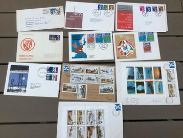 11 Engelse FDCs - brieven beschikbaar voor biedingen