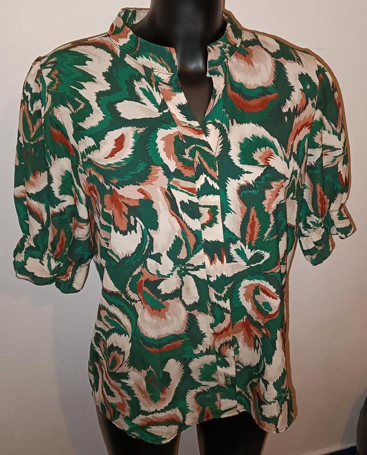 Leuke blouse met vrolijke print van Sophia, Kleding | Dames, Blouses en Tunieken, Zo goed als nieuw, Maat 36 (S), Overige kleuren
