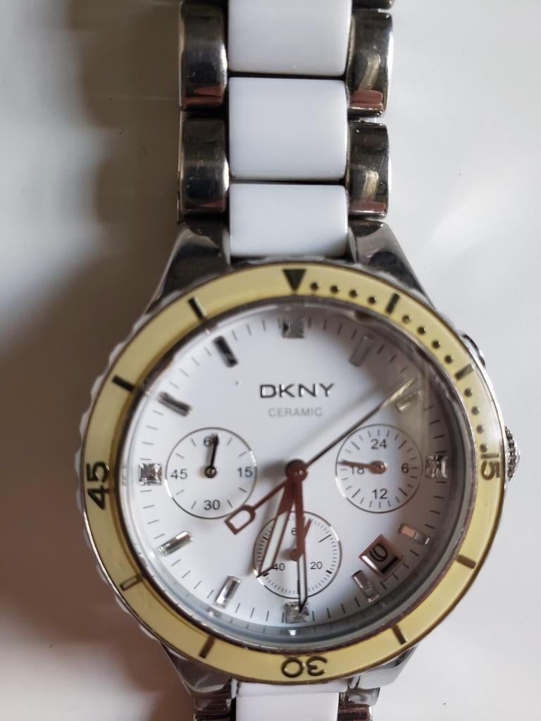 Horloge DKNY, Sieraden, Tassen en Uiterlijk, Horloges | Dames, Staal, Gebruikt, DKNY, Polshorloge