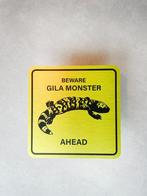 Reclamebord Gila Monster waarschuwingsbord 20x20cm aluminium, Nieuw, Reclamebord, Verzenden