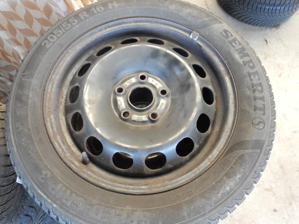 Winterset audi a3 (205/55/16), Ophalen, Gebruikt, 16 inch, Banden en Velgen