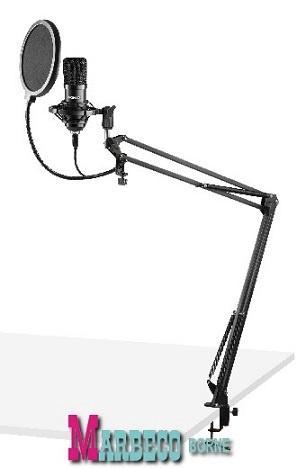 Studio Microfoon set, USB Microfoon, Tafelarm, Plopkap,zwart, Muziek en Instrumenten, Microfoons, Nieuw, Studiomicrofoon, Ophalen of Verzenden