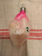 B017 oude kerstbal haan uit USSR hoogte 8,5 cm, Diversen, Kerst, Ophalen of Verzenden, Gebruikt