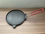 Le Creuset Grilplaat / Grillpan, Gebruikt, Gietijzer, Ophalen of Verzenden, Keramische plaat