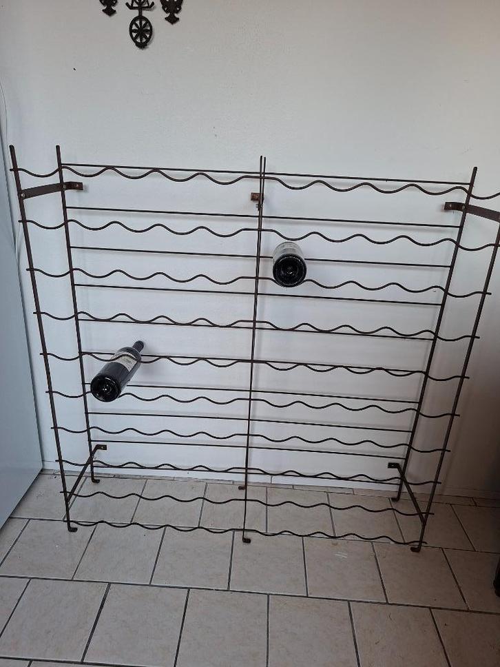 (wijn)flessenrek XL voor 100 flessen, Huis en Inrichting, Woonaccessoires | Wijnrekken, Gebruikt, 75 cm of meer, Metaal, 25 flessen of meer