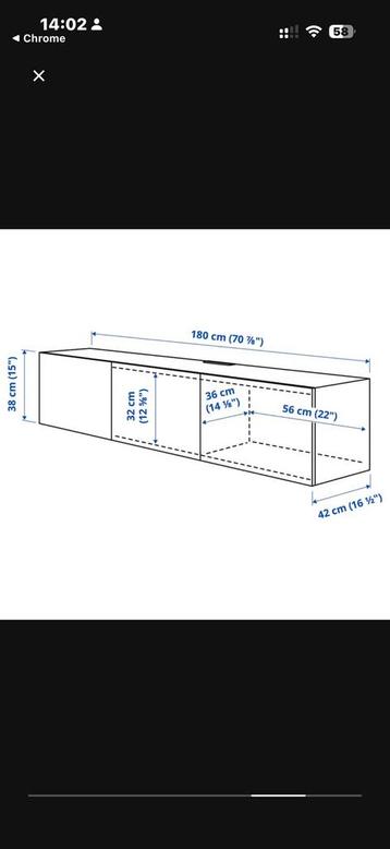 Besta TV meubel Ikea - afbeelding 3