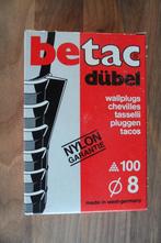 Betac Dubel nylon 8 mm pluggen lengte 40mm, Nieuw, Ophalen of Verzenden, Pluggen, Minder dan 50 mm