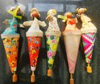 5 Vintage Shanghai Toys Pop Up Wooden Clown made in China, Antiek en Kunst, Ophalen of Verzenden
