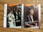 Nederland 2 zegels uit blok koningin Beatrix 25 jaar, Postzegels en Munten, Postzegels | Europa | UK, Ophalen of Verzenden