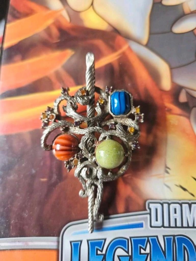 Broche, Overige materialen, Gebruikt, Ophalen of Verzenden, Zilver