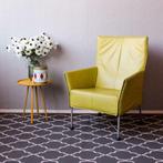 2 Montis Charly fauteuils Limegroen , zwart frame, Huis en Inrichting, Fauteuils, Niet ingevuld, Niet ingevuld, Leer, Ophalen of Verzenden